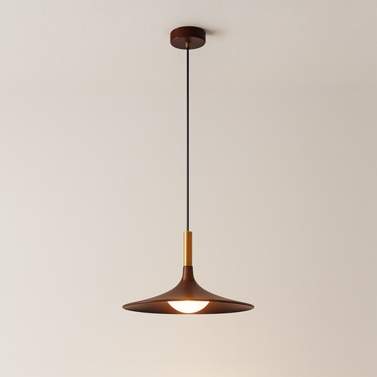 Luminária Pendente Moderna Minimalista LED Madeira Filant