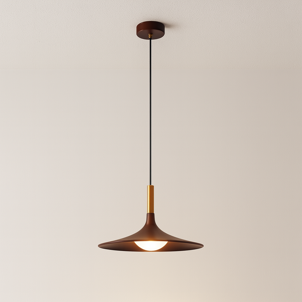 Luminária Pendente Moderna Minimalista LED Madeira Filant