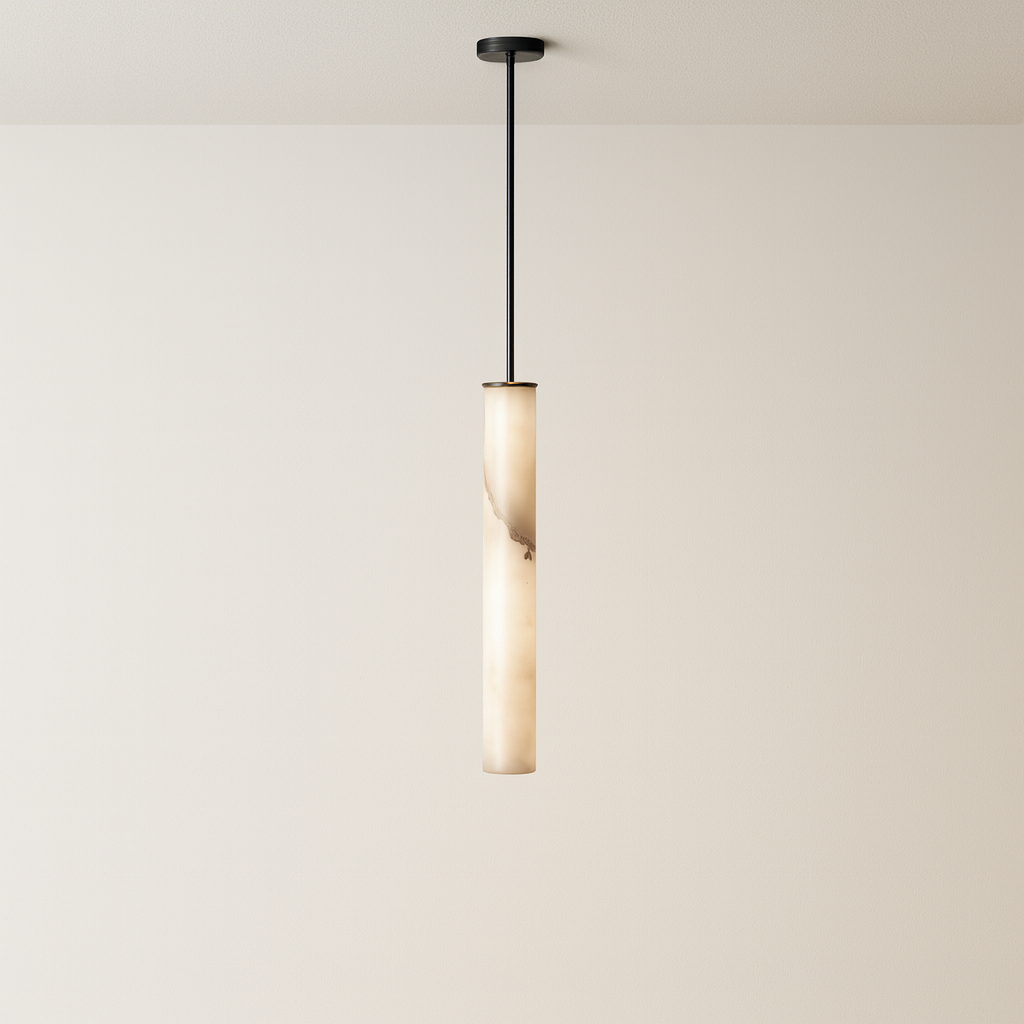 Luminária Pendente Moderna Minimalista LED Mármore Fuzi