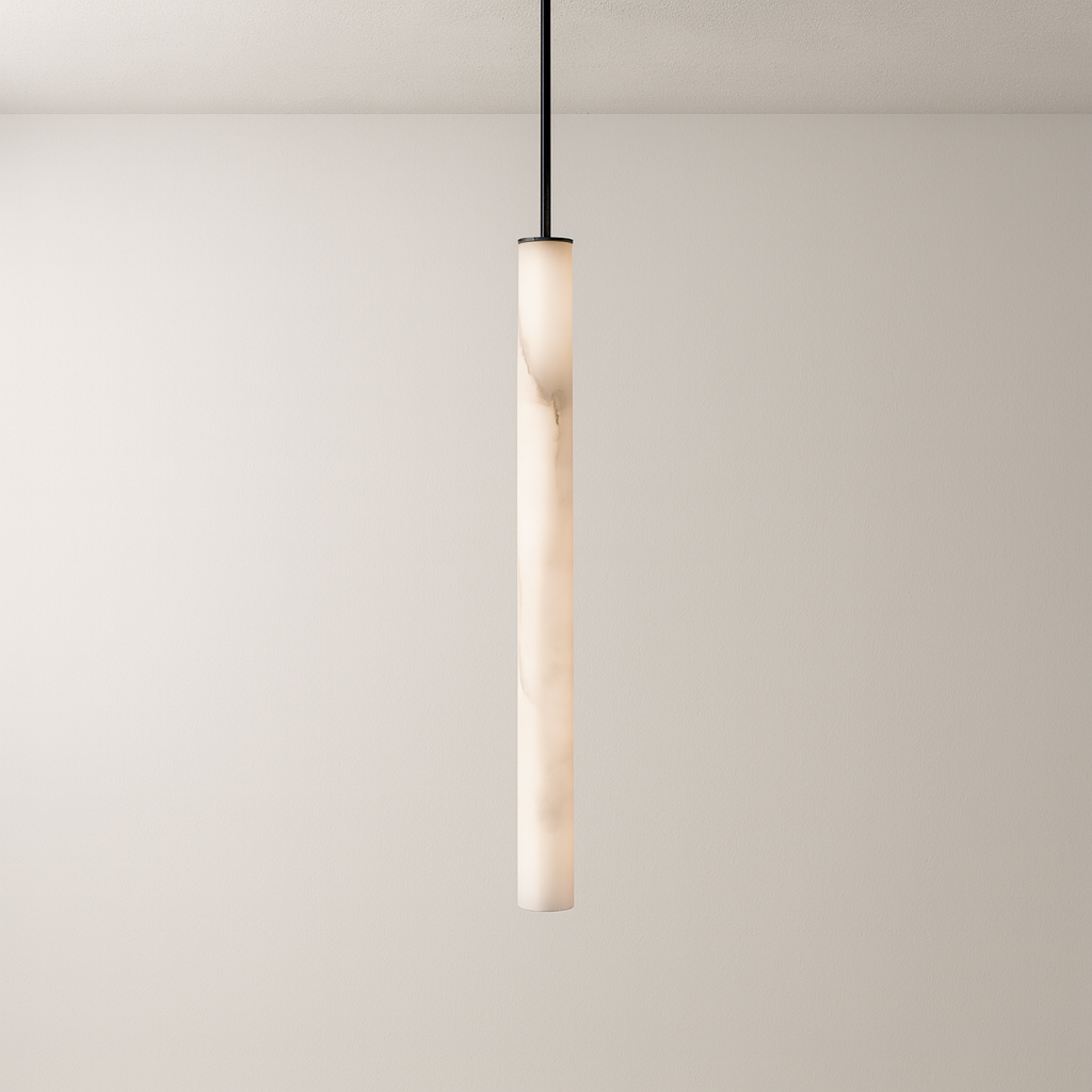 Luminária Pendente Moderna Minimalista LED Mármore Fuzi