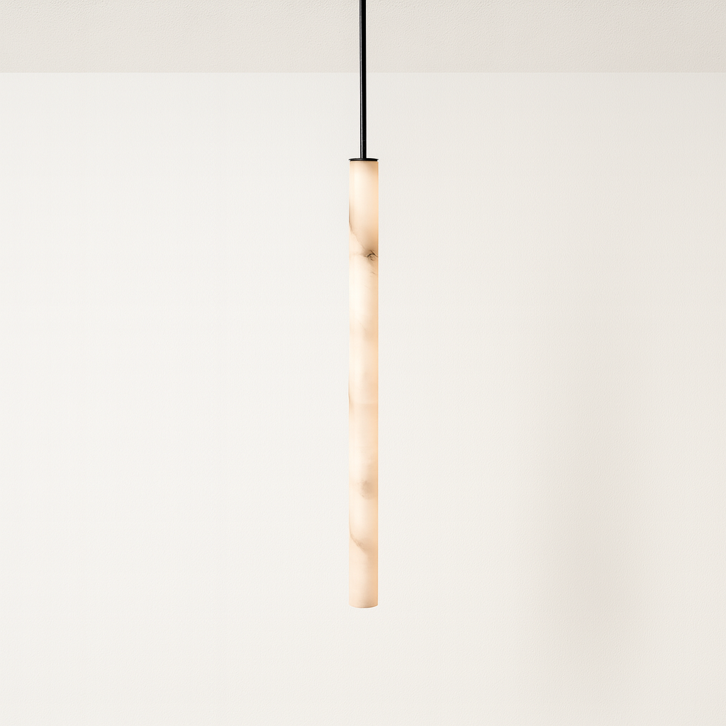 Luminária Pendente Moderna Minimalista LED Mármore Fuzi
