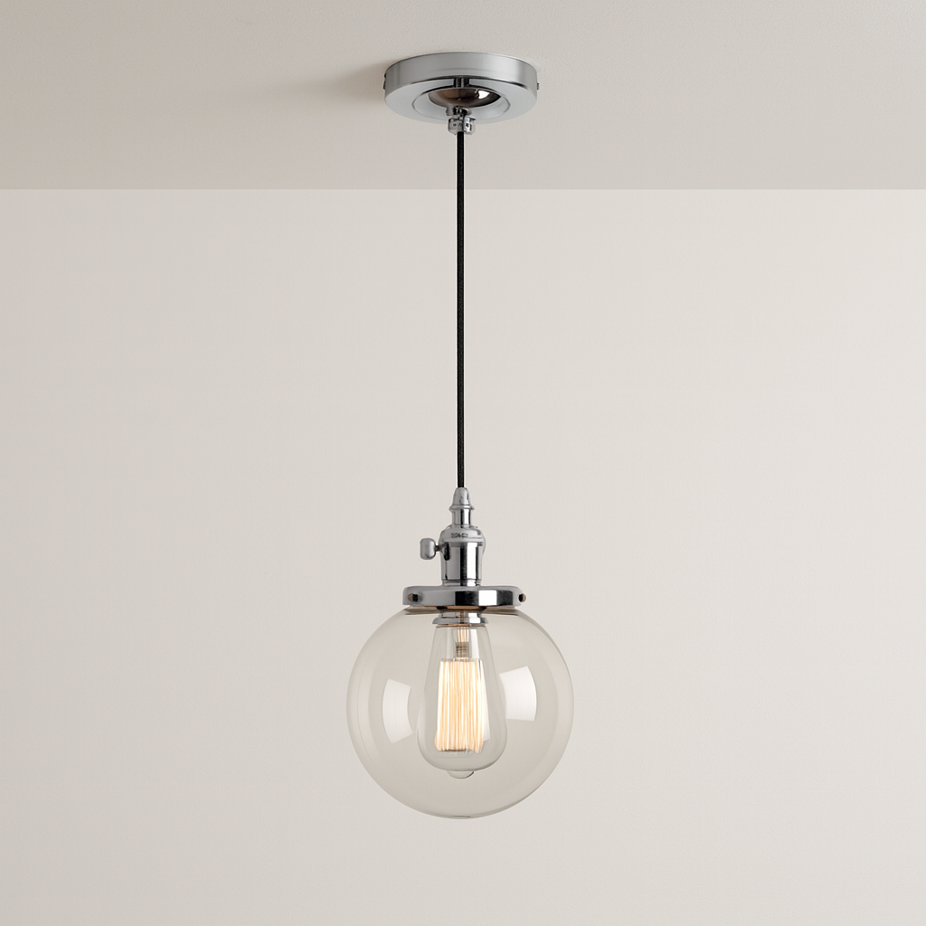 Luminária Pendente Moderna Minimalista Vidro Ball Lux