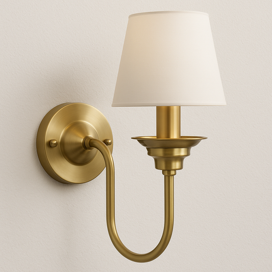 Luminária Arandela Moderna Clássica Cúpula Tecido Metal Eclat
