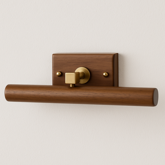 Luminária Arandela Moderna Minimalista Articulada Madeira Metal Leif