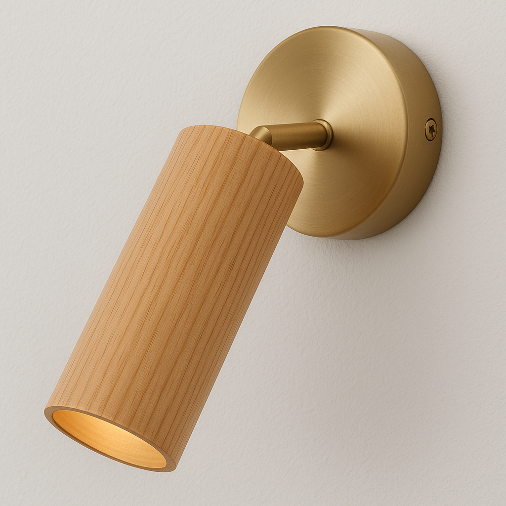 Luminária Arandela Moderna Minimalista Madeira Metal Wandle Lux