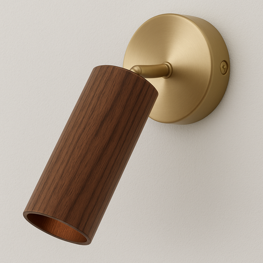 Luminária Arandela Moderna Minimalista Madeira Metal Wandle Lux