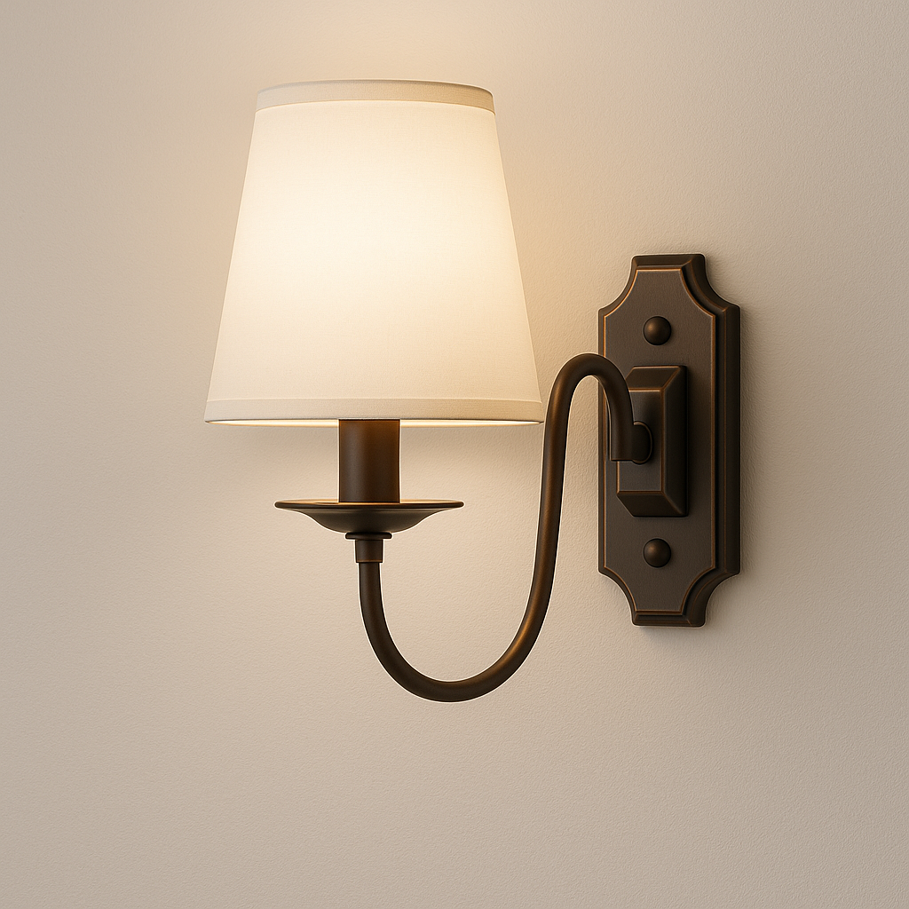 Luminária Arandela Moderna Minimalista Tecido Metal Jano