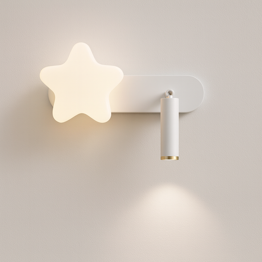 Luminária Arandela Moderna Minimalista Infantil LED Metal Acrílico Panciu
