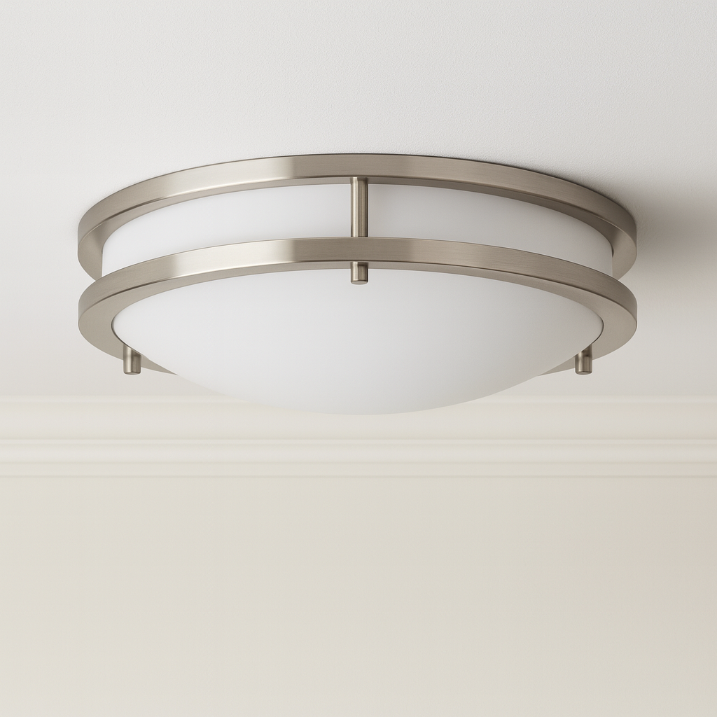 Luminária Plafon Moderna Minimalista LED Metal Acrílico Kamari