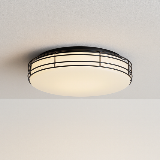 Luminária Plafon Moderna Minimalista LED Metal Acrílico Kymi