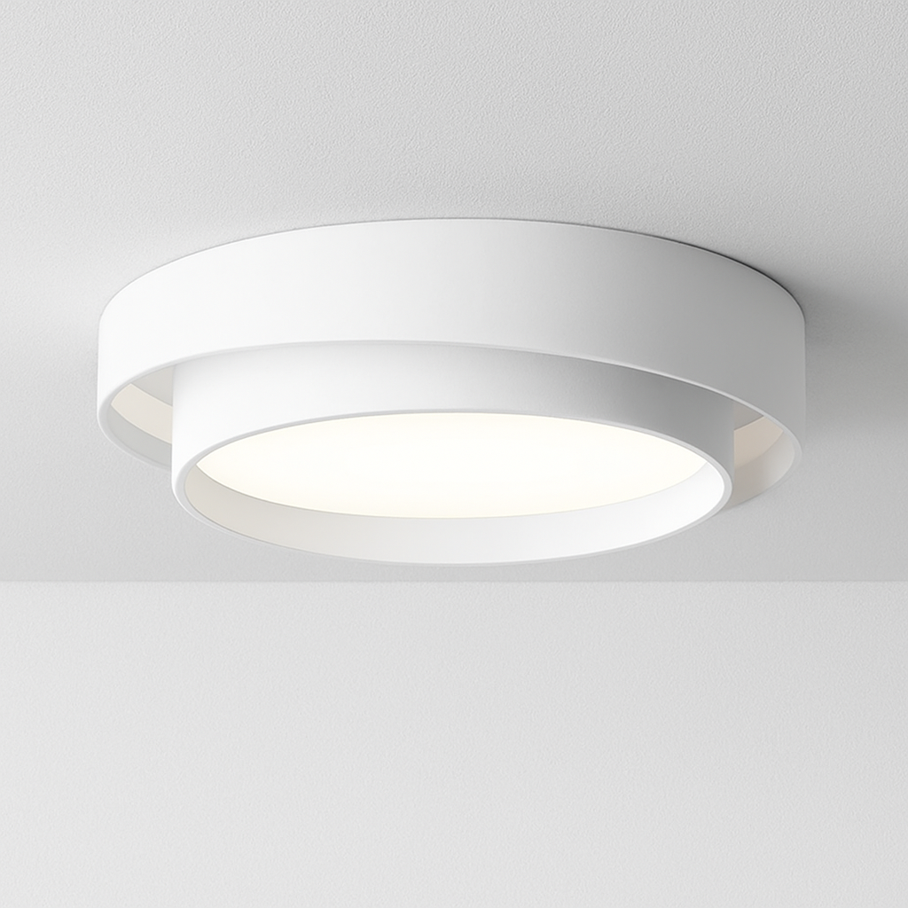 Luminária Plafon Moderna Minimalista LED Metal Acrílico Vathy