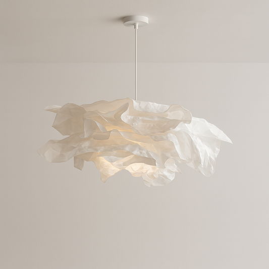 Luminária Pendente Moderna Minimalista Papel Metal Livadi