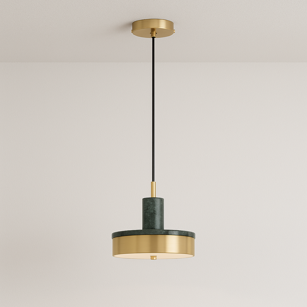 Luminária Pendente Moderna Minimalista Metal Mármore Rayo