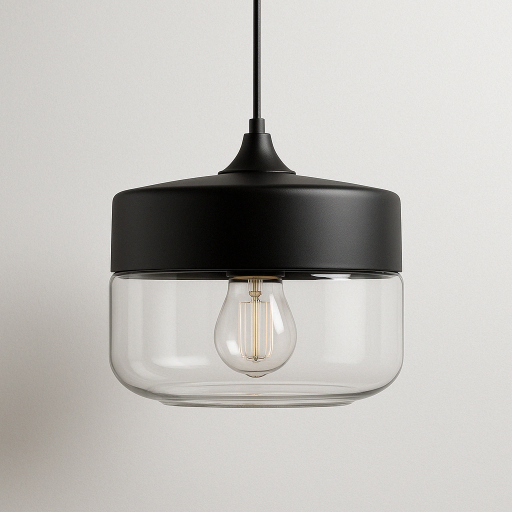 Luminária Pendente Moderno Minimalista Vidro Fixe
