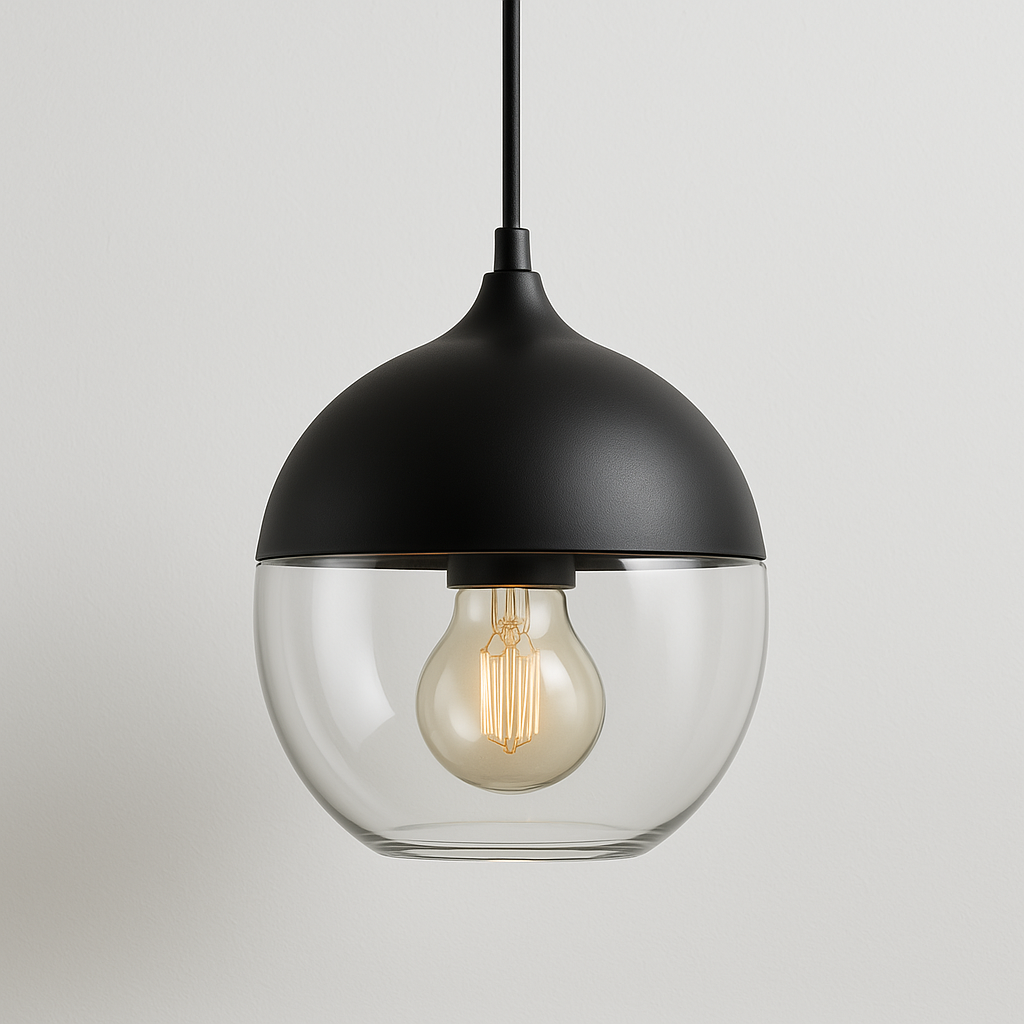 Luminária Pendente Moderno Minimalista Vidro Fixe