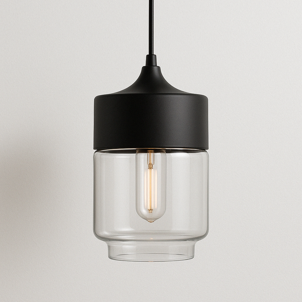 Luminária Pendente Moderno Minimalista Vidro Fixe