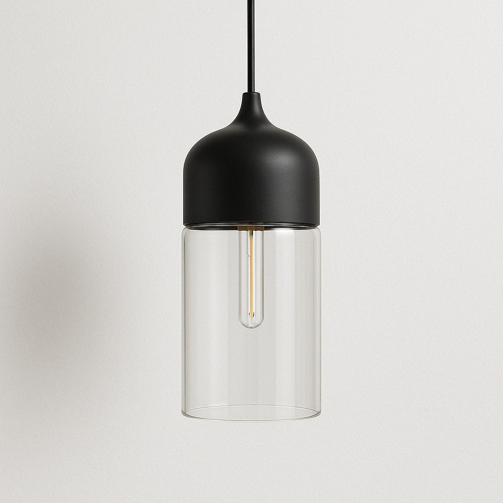 Luminária Pendente Moderno Minimalista Vidro Fixe