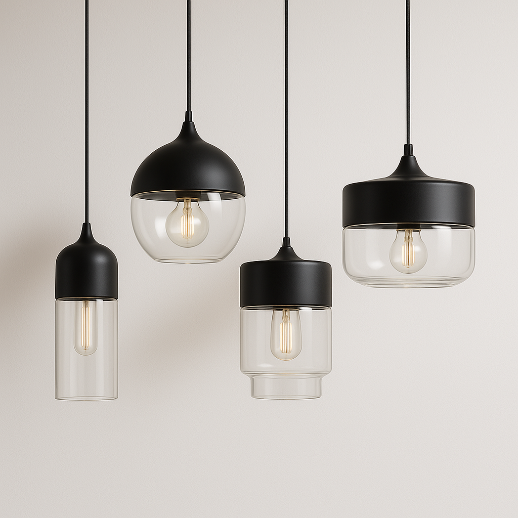 Luminária Pendente Moderno Minimalista Vidro Fixe