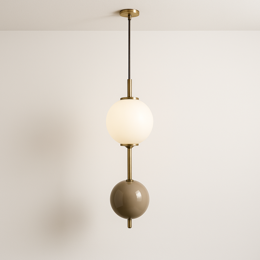 Luminária Pendente Moderna Minimalista Vidro Metal Jongin
