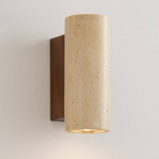 Luminária Arandela Moderna Minimalista LED Mármore Travertino Zitta