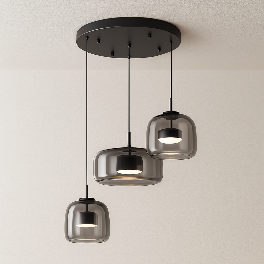 Luminária Pendente Moderno Minimalista Vidro Zahraa Round