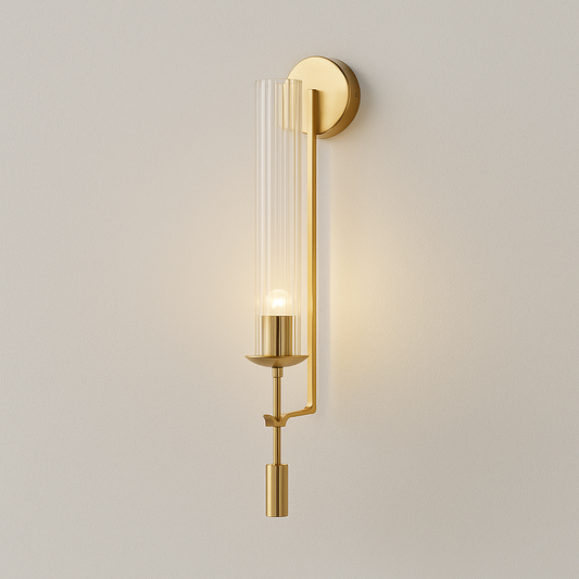 Luminária Arandela Moderna Minimalista Clássica Metal Vidro Elmo