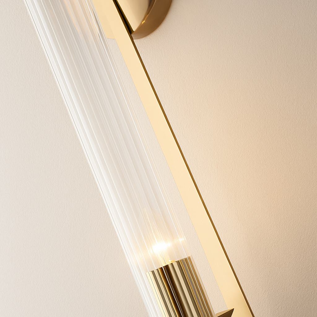 Luminária Arandela Moderna Minimalista Clássica Metal Vidro Elmo
