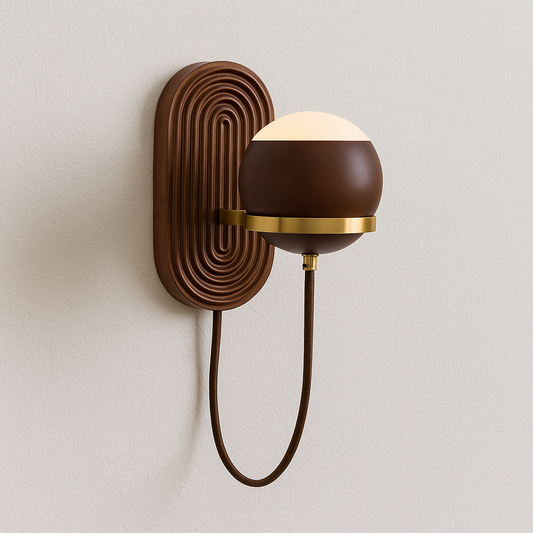 Luminária Arandela Moderna Minimalista LED Madeira Lux Vena