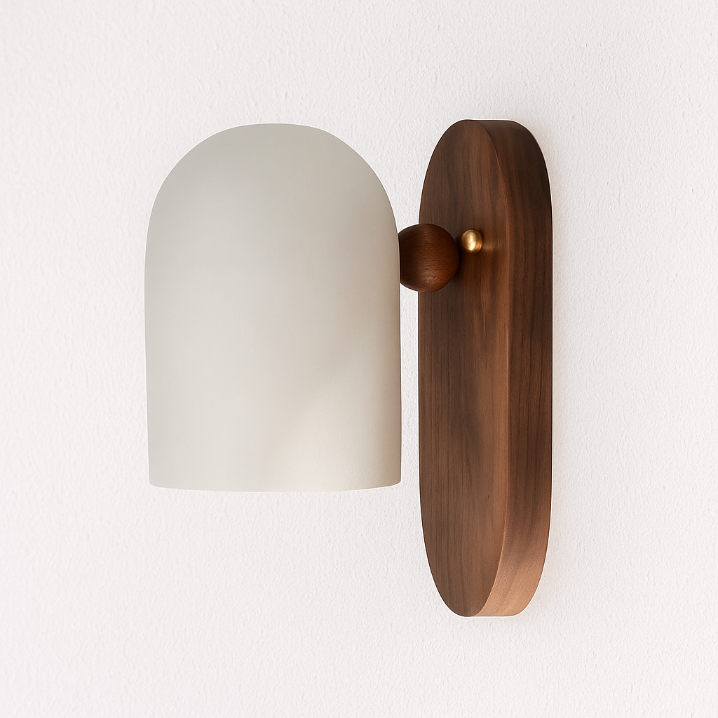 Luminária Arandela Moderna Minimalista LED Madeira Marvi