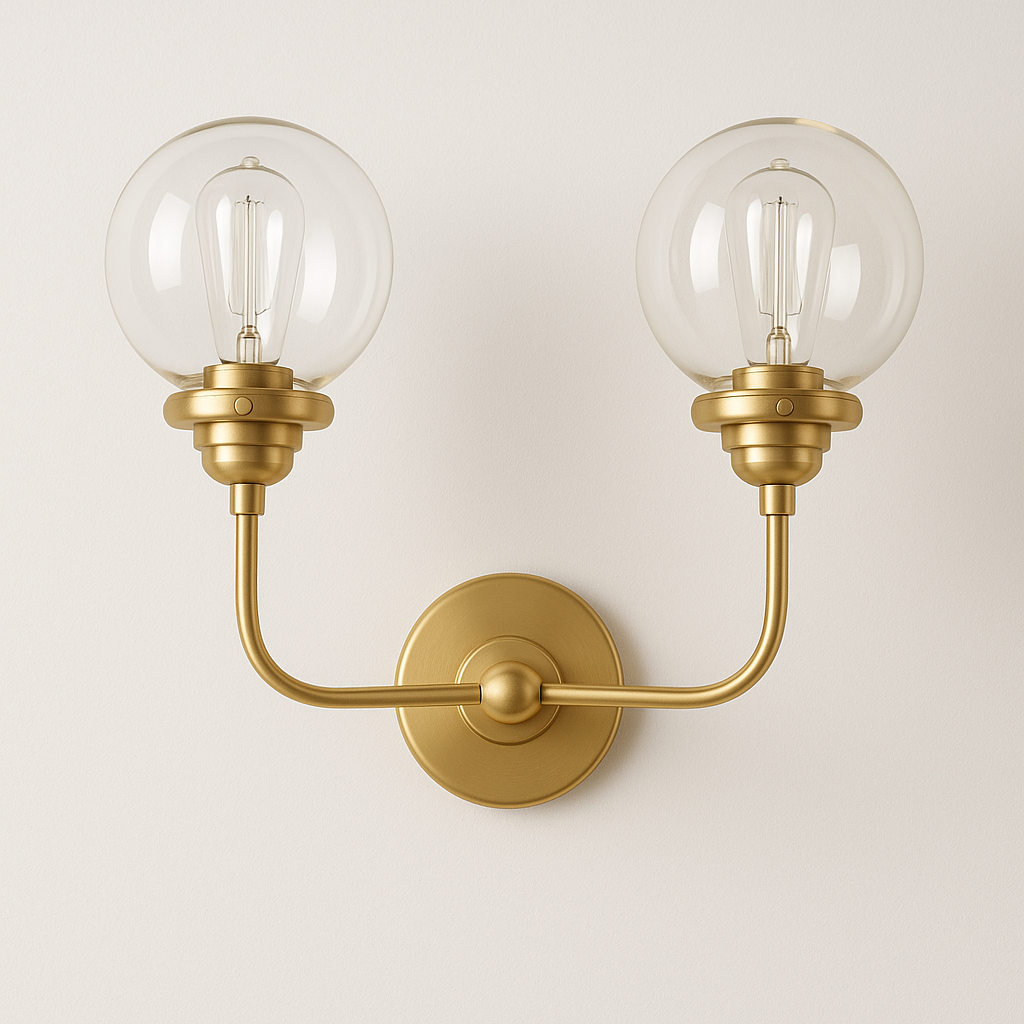 Luminária Arandela Minimalista Metal Vidro Symme