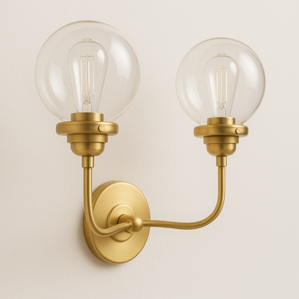 Luminária Arandela Minimalista Metal Vidro Symme
