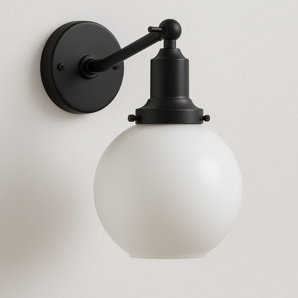 Luminária Arandela Minimalista Metal Vidro Rauora