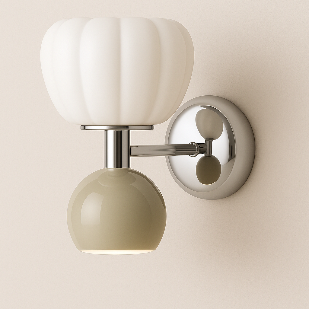 Luminária Arandela Moderna Minimalista Vidro Metal Denali