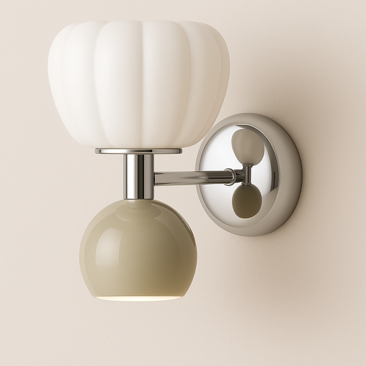 Luminária Arandela Moderna Minimalista Vidro Metal Denali