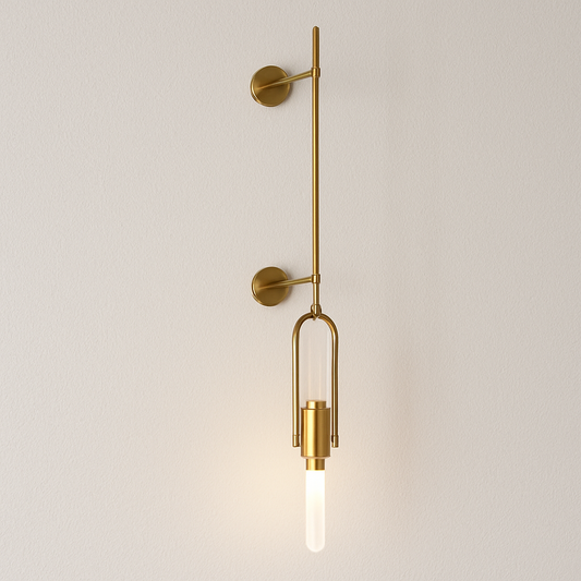 Luminária Arandela Moderna Minimalista Metal Vidro Haran