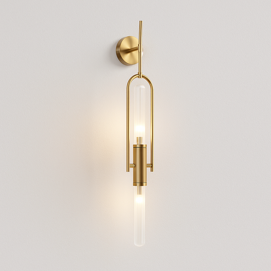 Luminária Arandela Moderna Minimalista Metal Vidro Fontian