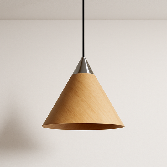 Luminária Pendente Moderna Minimalista Madeira Derack