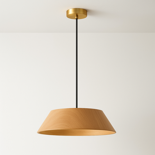 Luminária Pendente Moderna Minimalista LED Madeira Gerhard