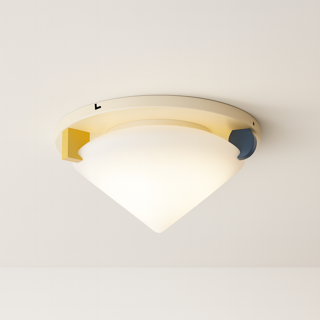 Luminária Plafon Moderna Infantil Minimalista LED Metal Acrílico Madeira Farsta