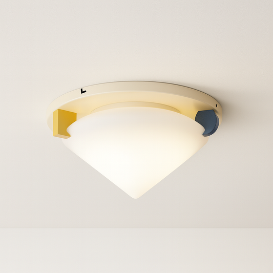 Luminária Plafon Moderna Infantil Minimalista LED Metal Acrílico Madeira Farsta