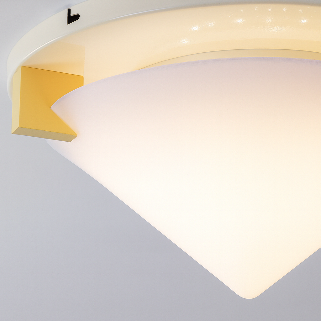 Luminária Plafon Moderna Infantil Minimalista LED Metal Acrílico Madeira Farsta
