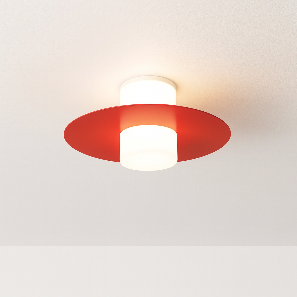 Luminária Plafon Moderna Minimalista LED Metal Vidro Hyllie