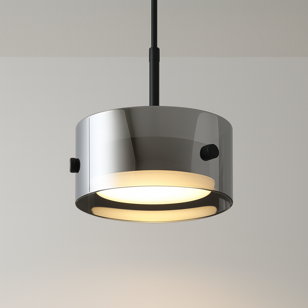 Luminária Pendente Moderna Minimalista LED Metal Vidro Fosie