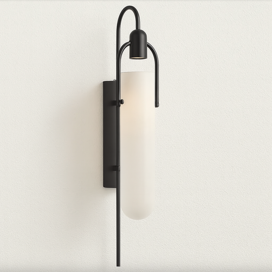 Luminária Arandela Moderna Minimalista Metal Vidro Asce