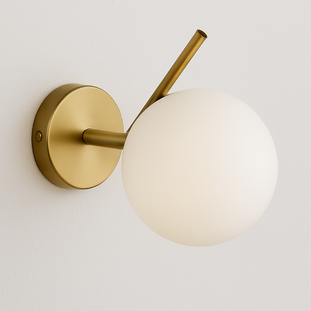 Luminária Arandela Moderna Minimalista Globo Bola Vidro Harp