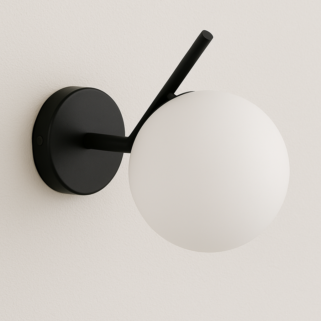 Luminária Arandela Moderna Minimalista Globo Bola Vidro Harp