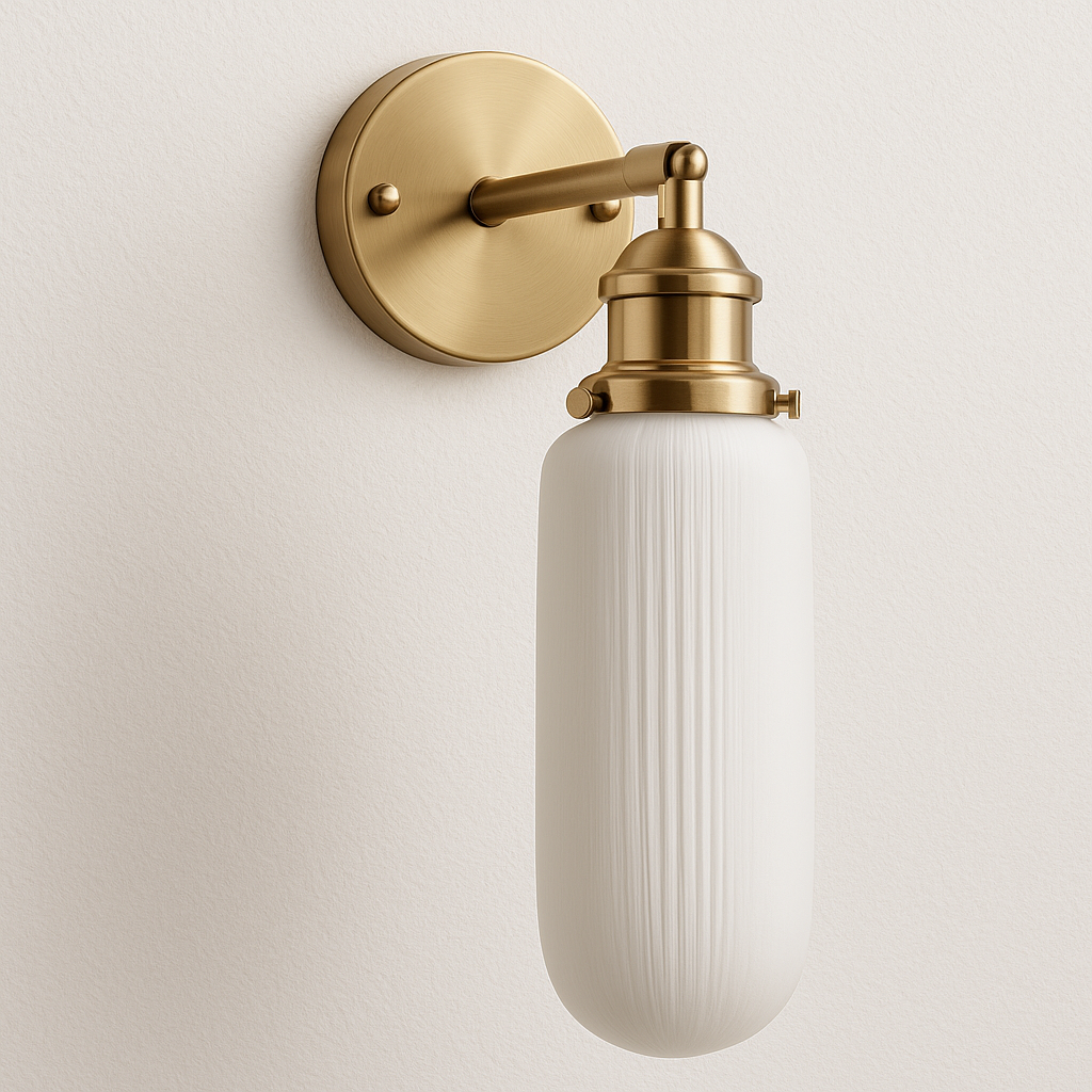 Luminária Arandela Moderna Minimalista Metal Cerâmica Oris