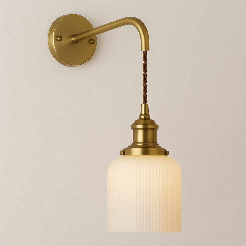 Luminária Arandela Moderna Minimalista Metal Cerâmica Oris