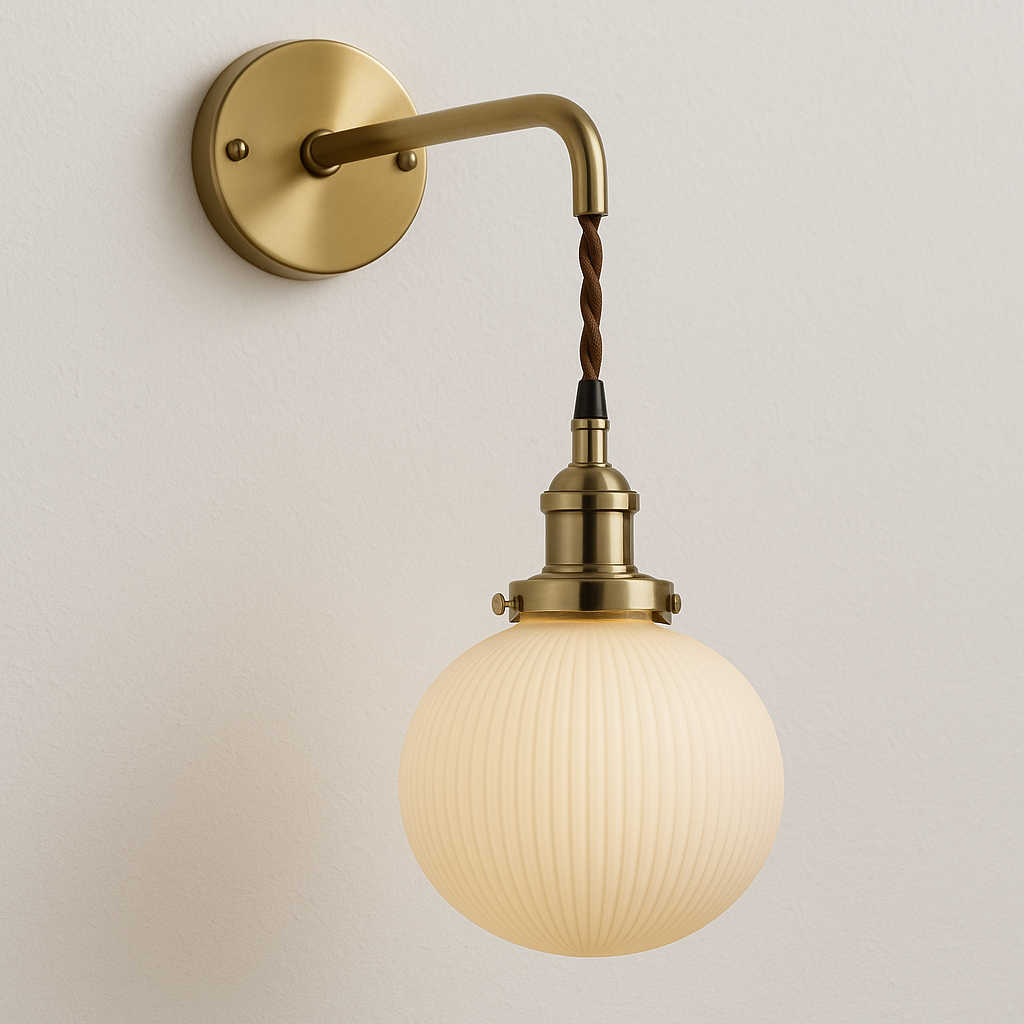 Luminária Arandela Moderna Minimalista Metal Cerâmica Oris