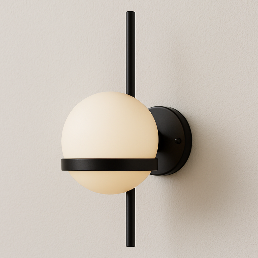 Luminária Arandela Moderna Minimalista Bola Vidro Globe